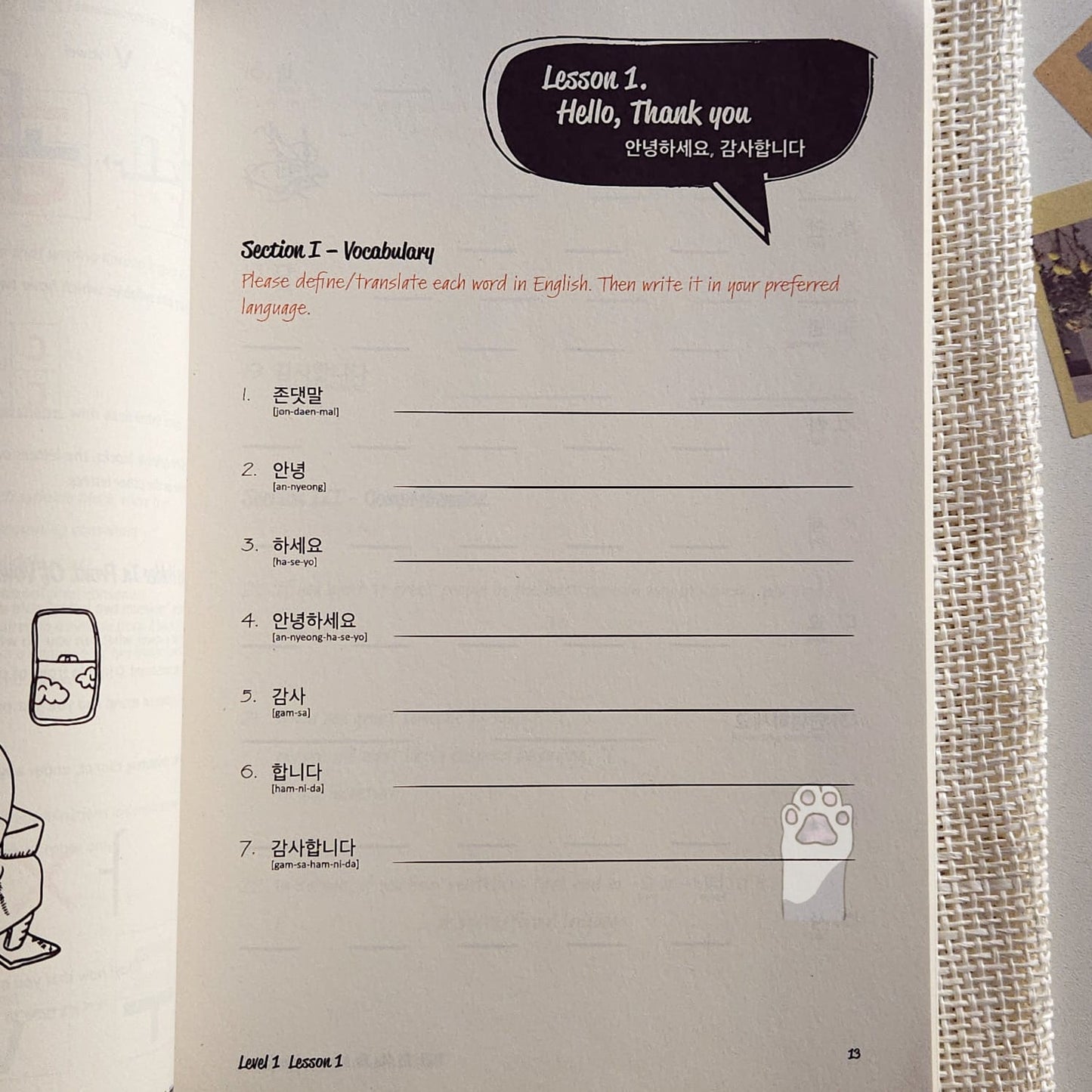 Talk to me in Korean : level 1 textbook & workbook