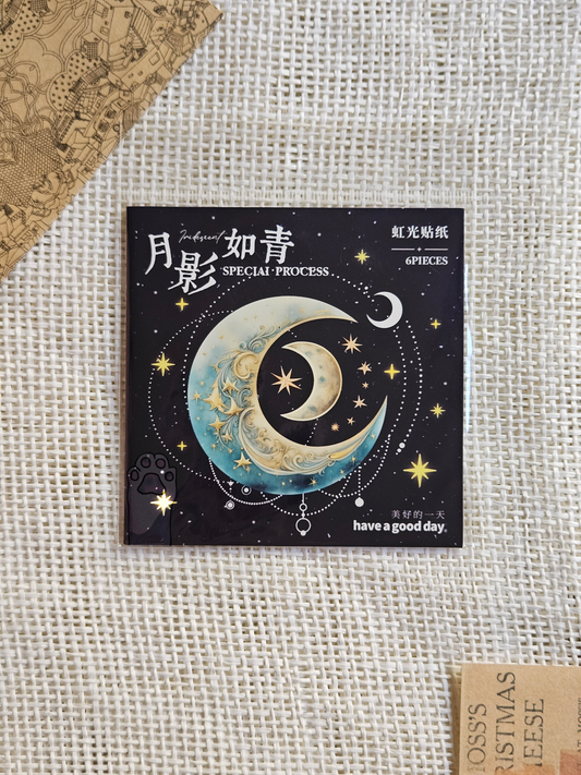 Crescent moon stickers