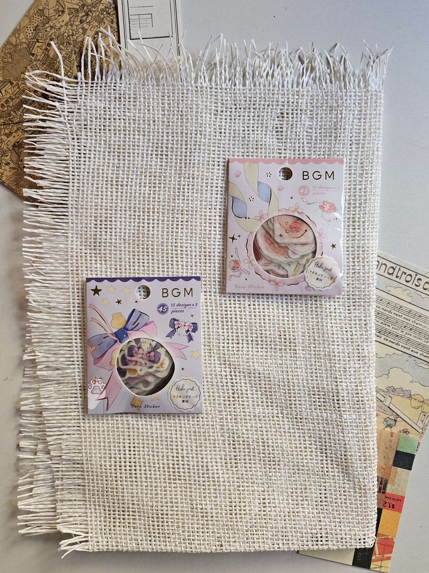 Ribbon themed stickers